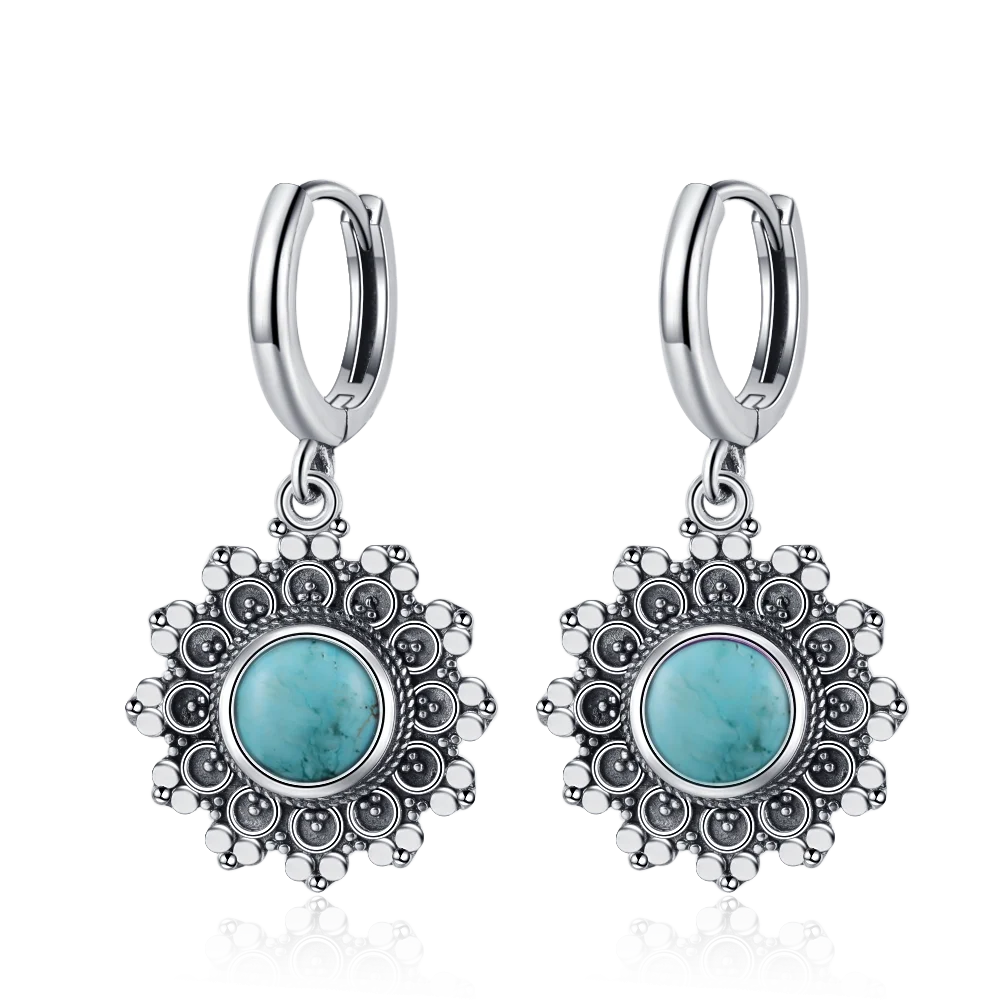925 Sterling Silver Drop Earrings - Crystal Collection - non-plated