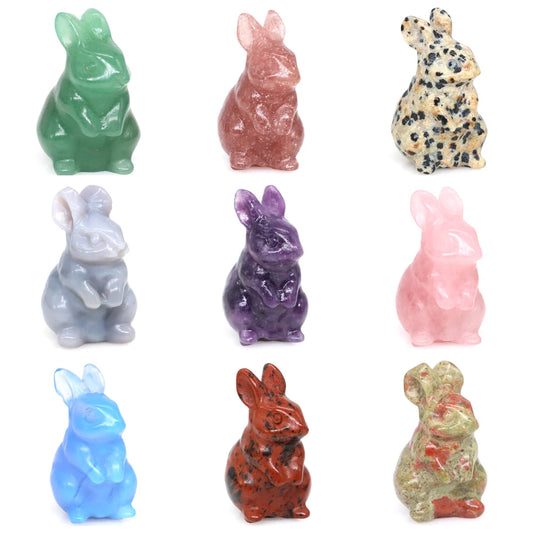 Mini Crystal Bunny Carvings