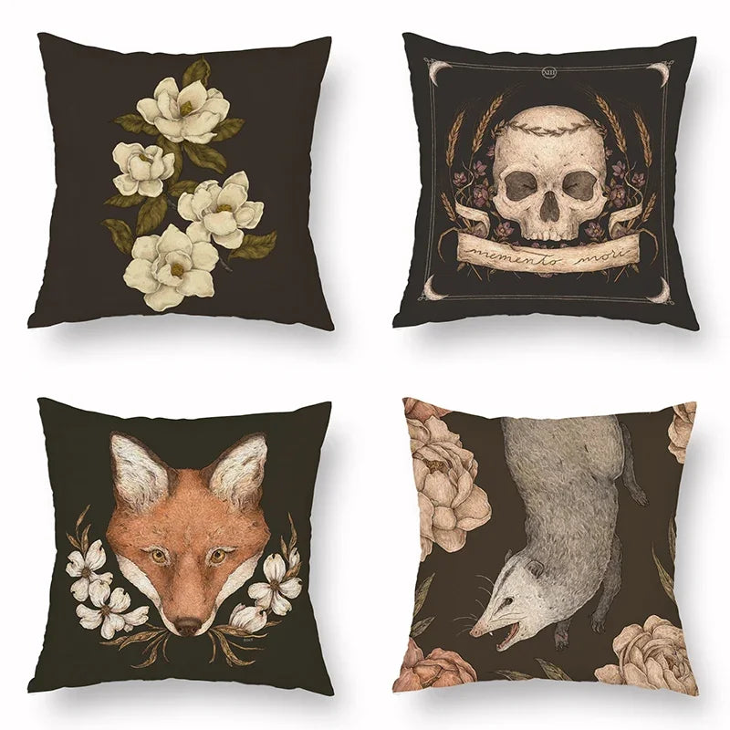 Throw Cushion Covers - Dark Academia Collection