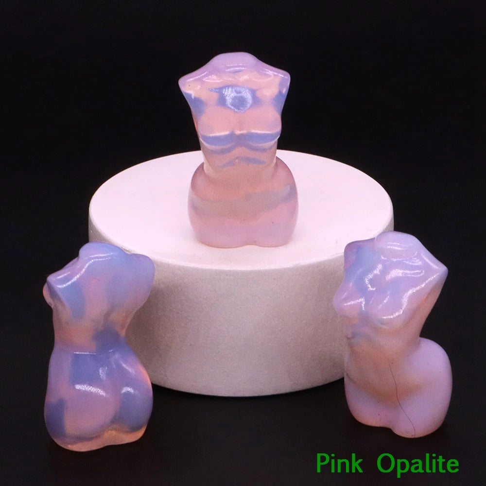 Mini Crystal Goddess Body Carvings