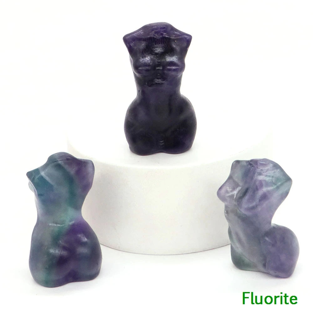 Mini Crystal Goddess Body Carvings