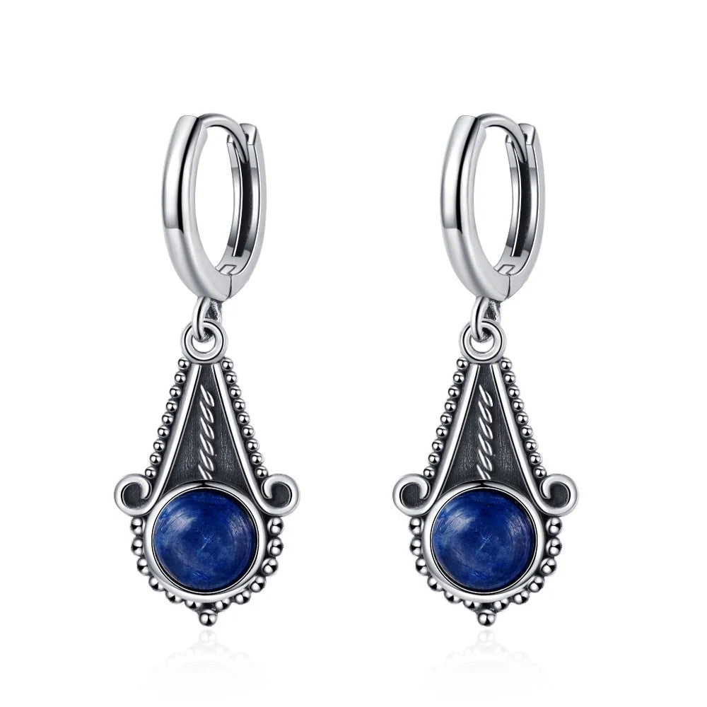 925 Sterling Silver Drop Earrings - Crystal Collection - non-plated